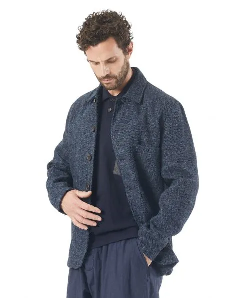UNIVERSAL WORKS Chaqueta Bakers Hombre Navy Herringbone