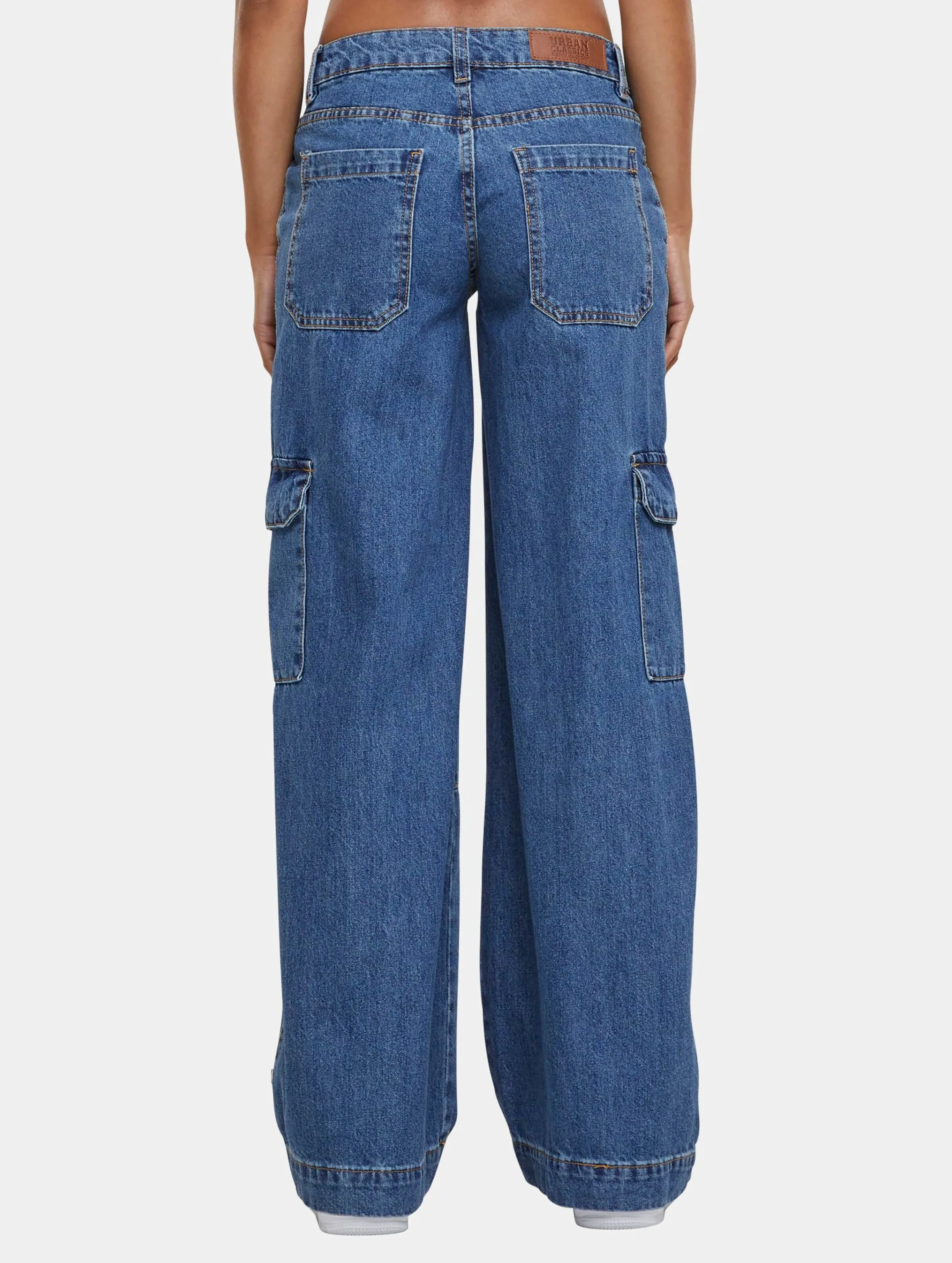 Urban Classics Ladies Low Waist Cargo Denim