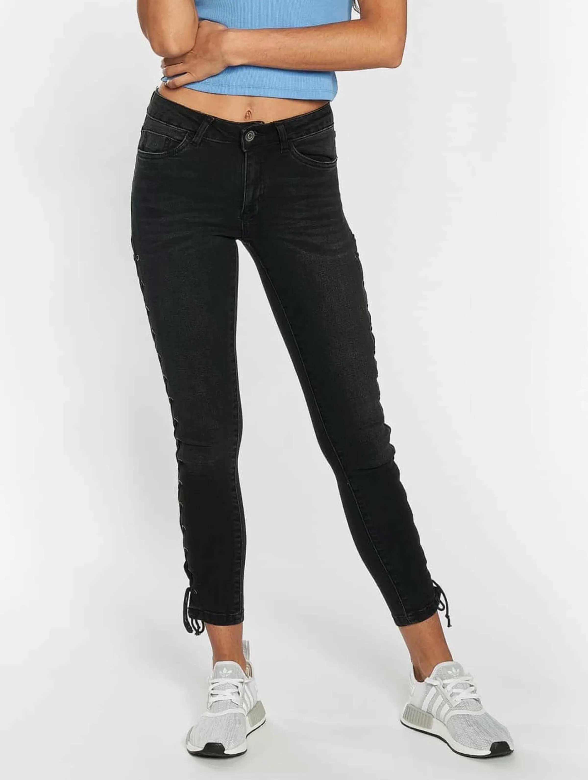 Urban Classics Urban Classics Lace Up Denim  Skinny Jeans