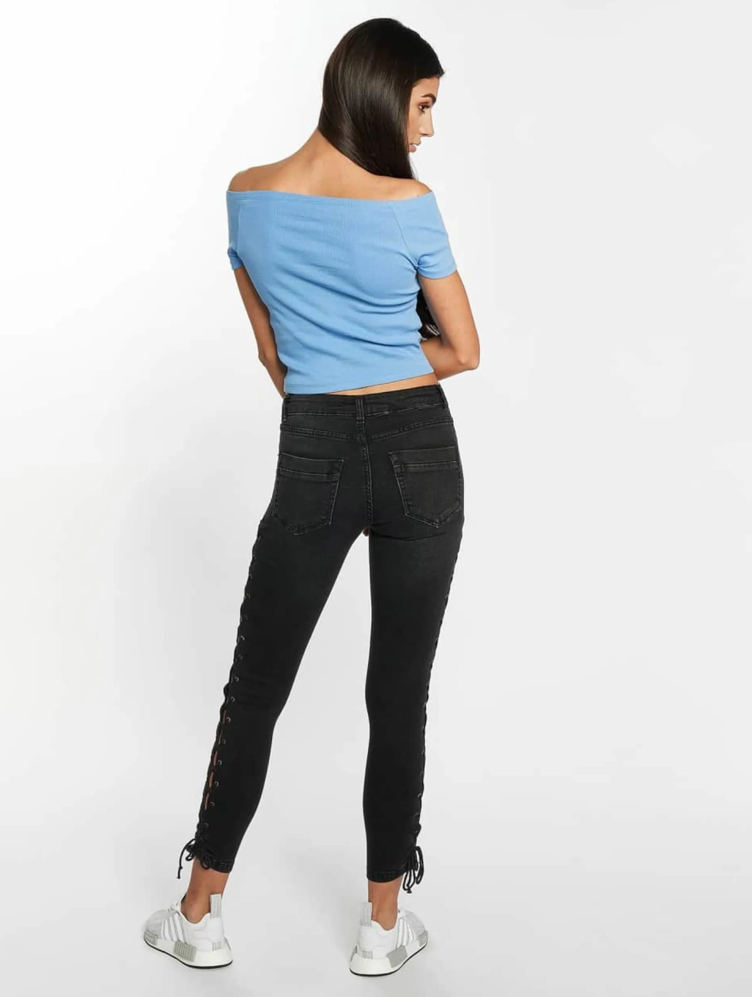 Urban Classics Urban Classics Lace Up Denim  Skinny Jeans