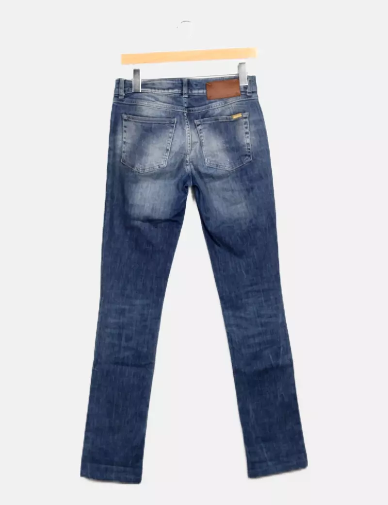 Uterqüe Pantalón azul denim