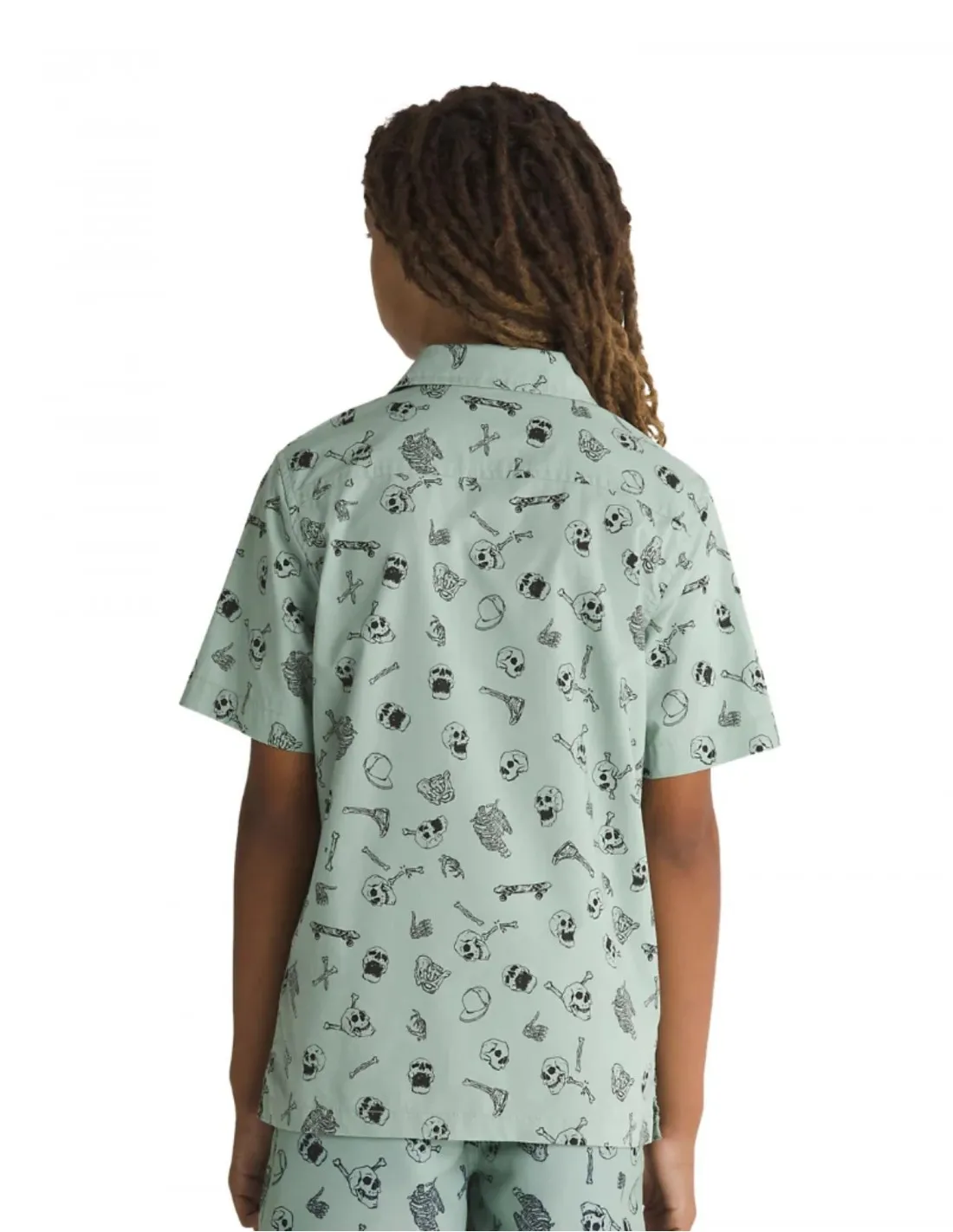VANS ESQUELETO  VERDE ICEBERG  CAMISETA NIñO