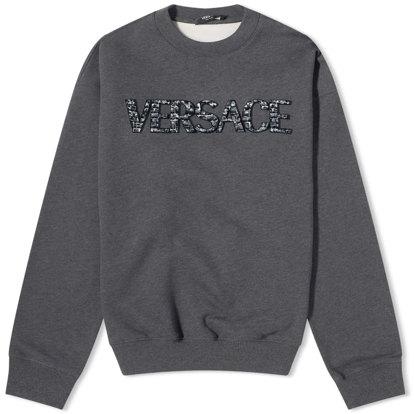 Versace Croc Logo Dark Grey Melange