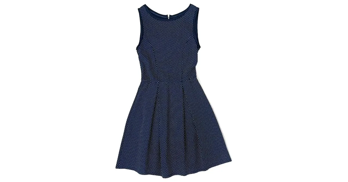 Vestido azul de lunares de Max & Co. Blanco 