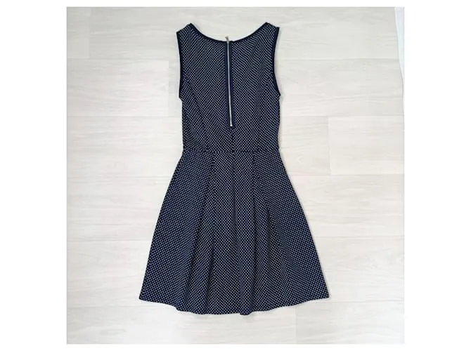 Vestido azul de lunares de Max & Co. Blanco 