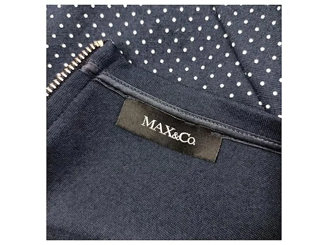 Vestido azul de lunares de Max & Co. Blanco 