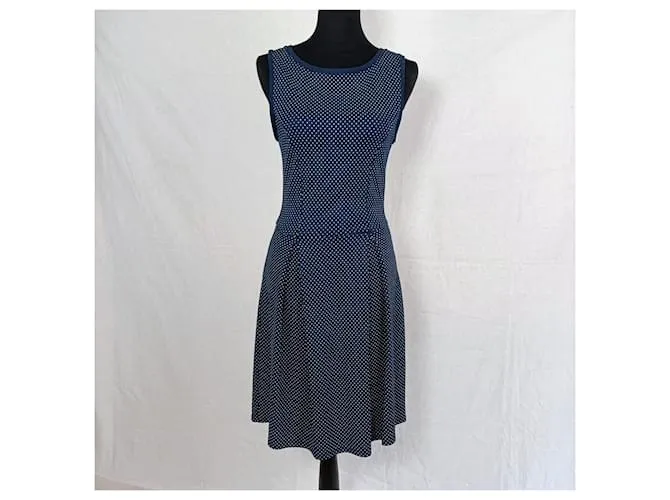 Vestido azul de lunares de Max & Co. Blanco 