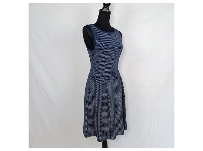 Vestido azul de lunares de Max & Co. Blanco 
