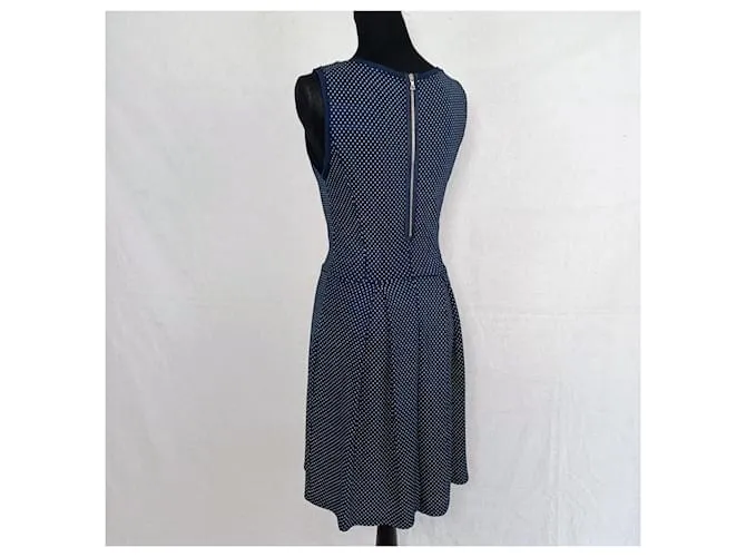 Vestido azul de lunares de Max & Co. Blanco 