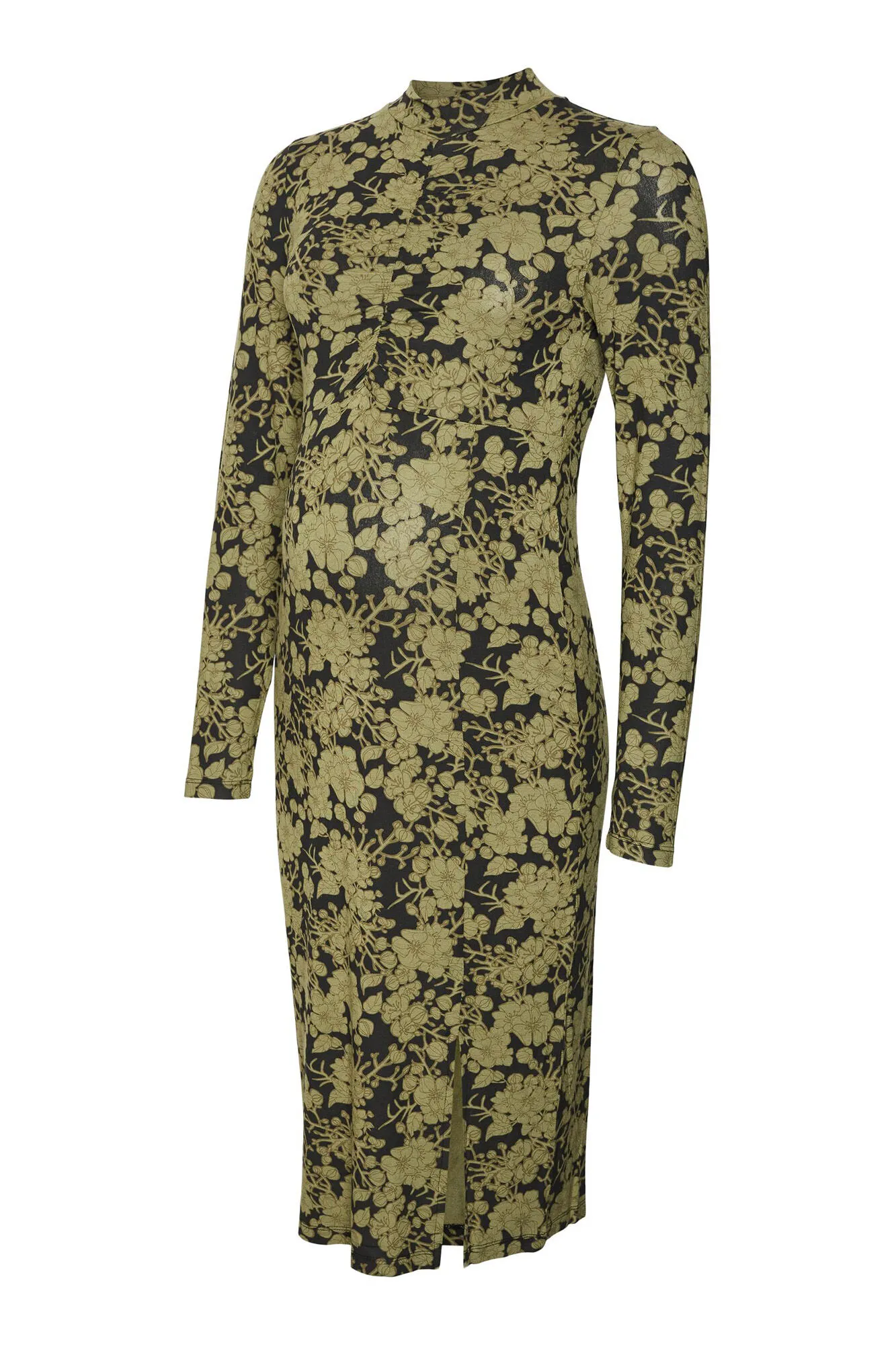 Vestido midi maternity de manga larga
