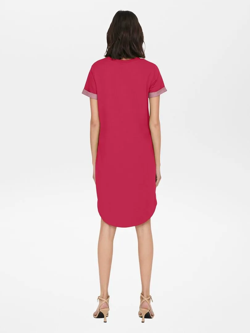 VESTIDO TIPO SUDADERA 'JDY'  ROJO