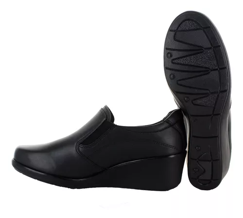 Vitalia Zapato Cuña Ecopiel Negro Mujer 78630
