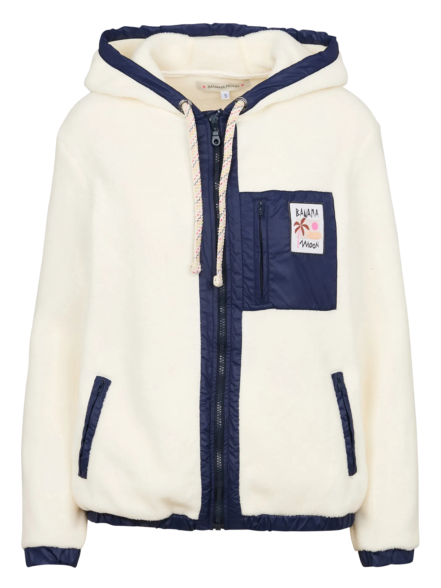 WARREN BRICHILL  CHAQUETA POLAR CON CAPUCHA EN BEIGE