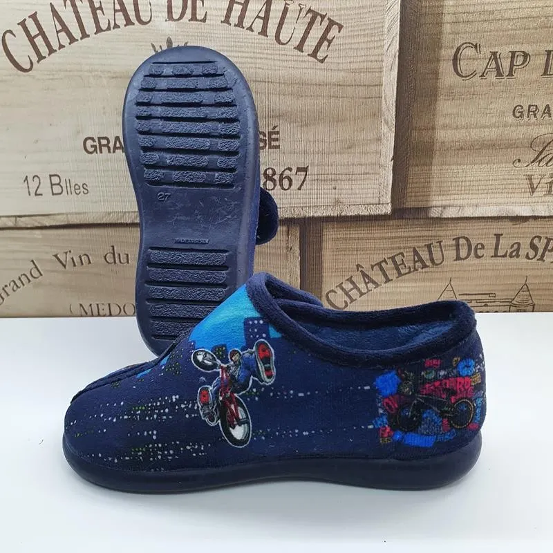 Zapatilla casa velcro sesgado Bicicleta 11312