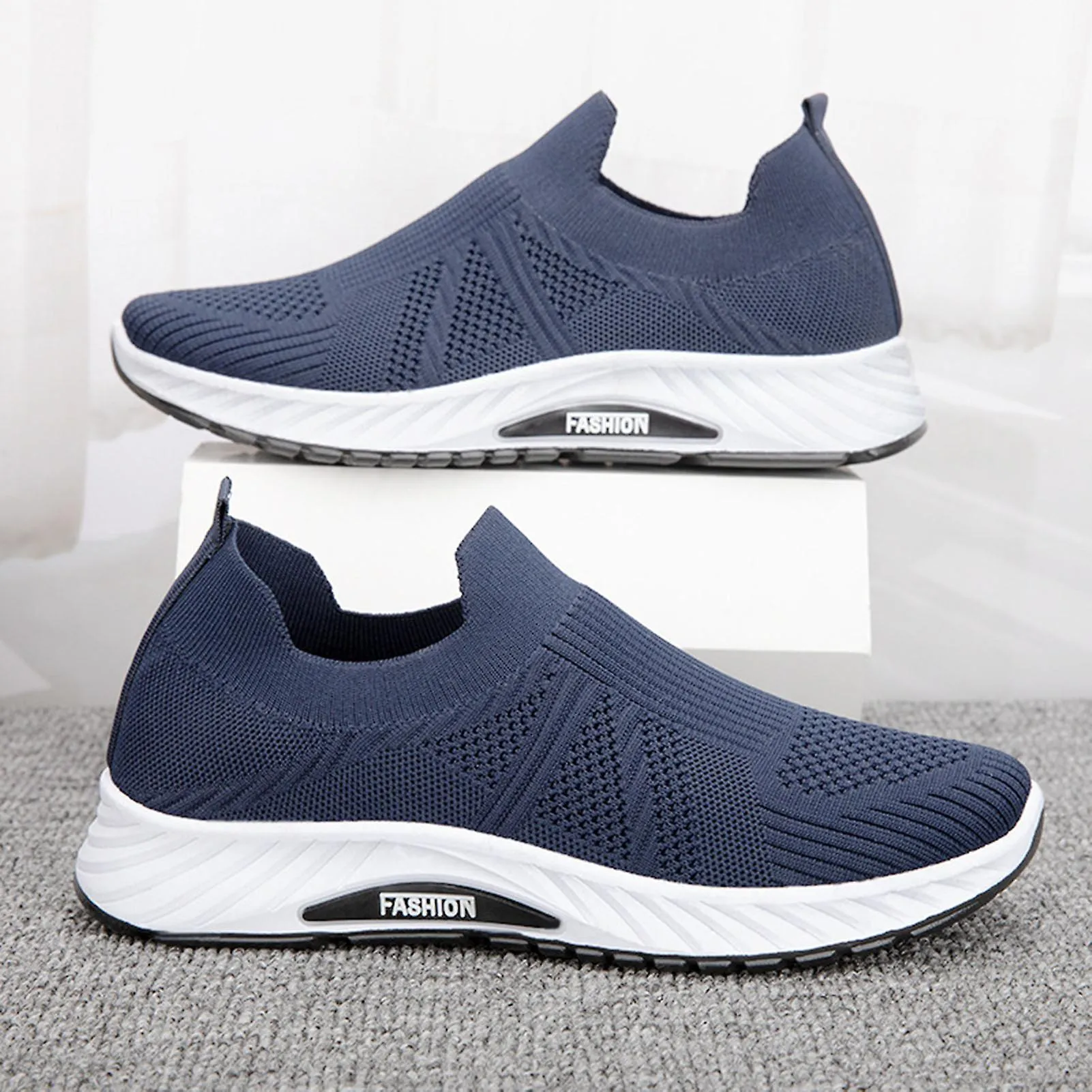 Zapatillas de deporte para hombre Zapatillas de running Slip On Sneakers Zapatos casuales de uso diario