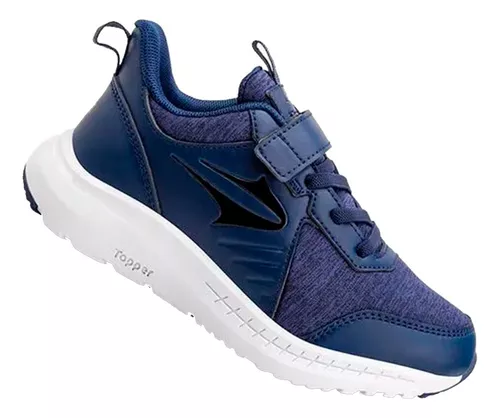 Zapatillas Topper Niño Wind Iv Azul Velcro 35008 Full Empo