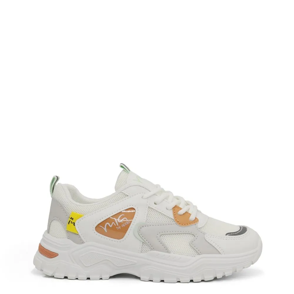 ZAPATILLAS URBANAS PARA MUJER APOLO MIA2275 BLANCO ANARANJADO