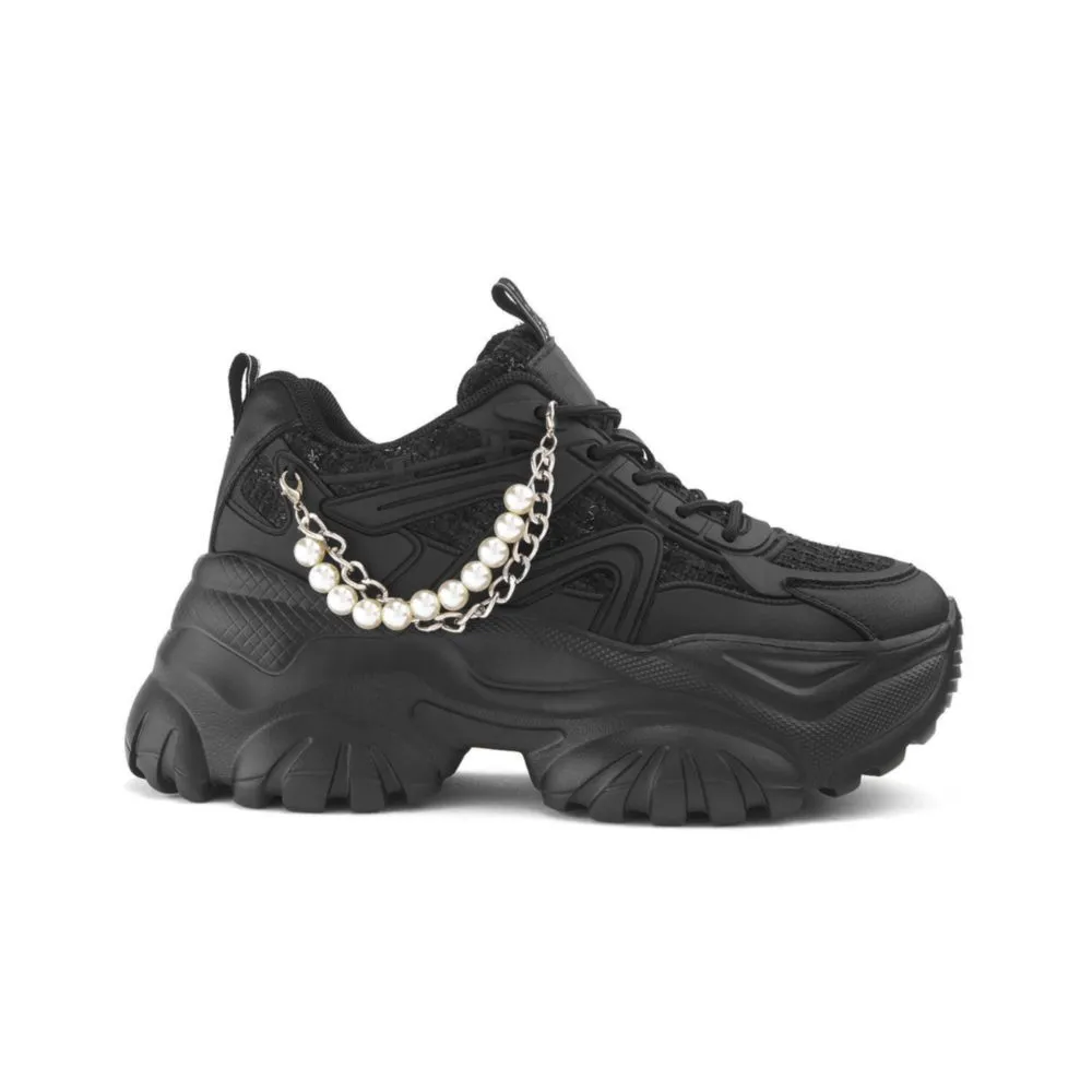 ZAPATILLAS URBANAS PARA MUJER VIA UNO LZ054801 NEGRO