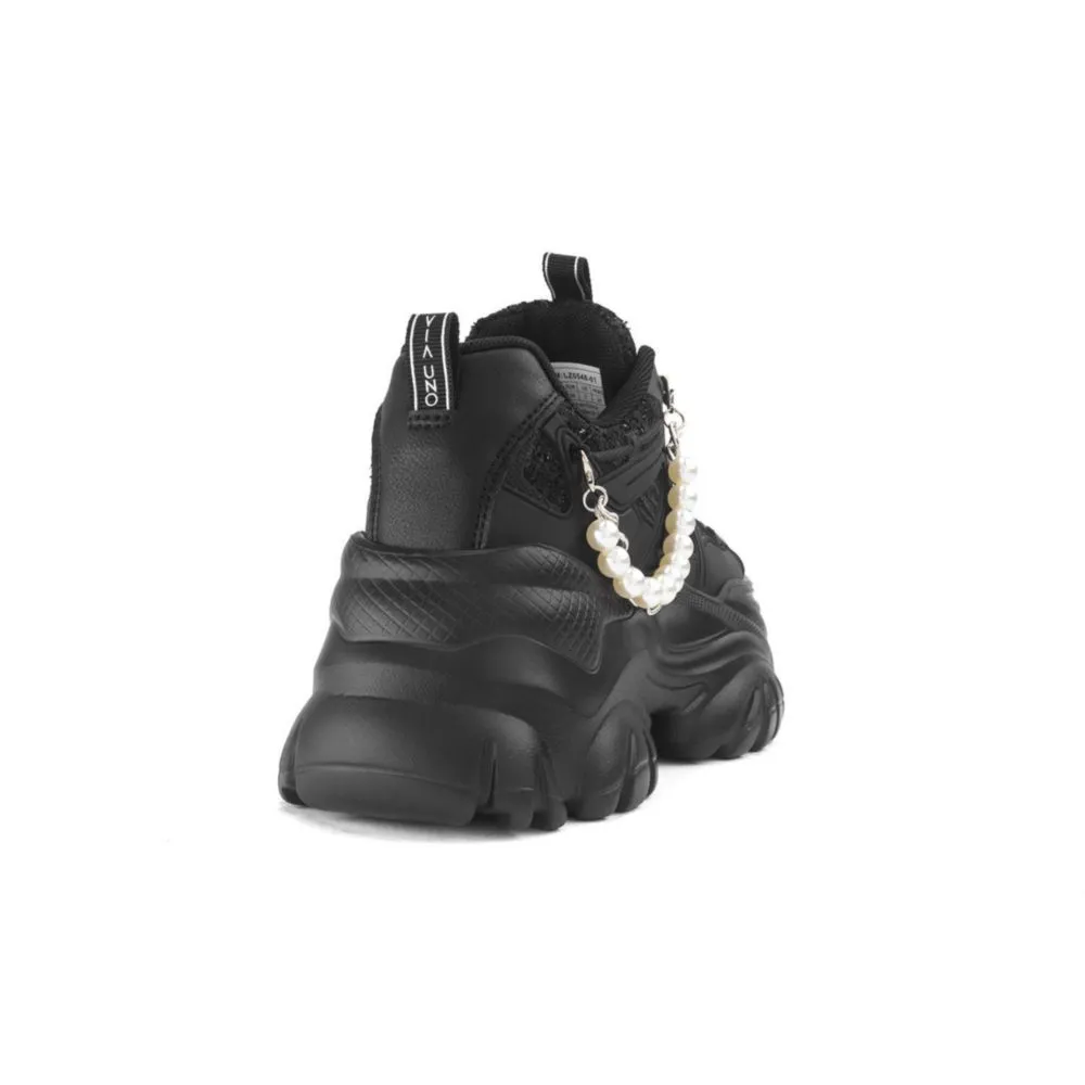 ZAPATILLAS URBANAS PARA MUJER VIA UNO LZ054801 NEGRO