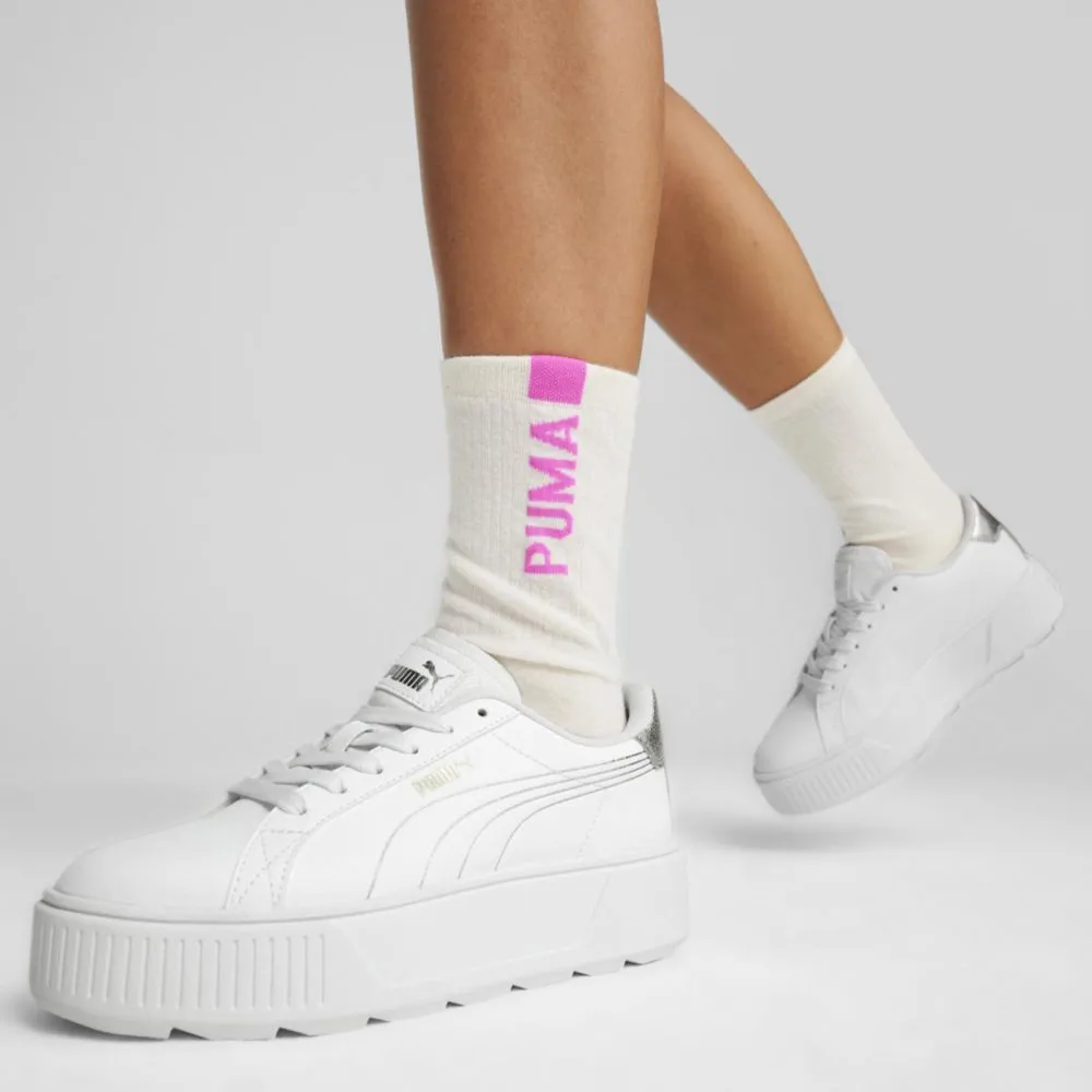 Zapatillas Urbanas Puma Para Mujer 395099 01 Karmen Metallic Shine Blanco