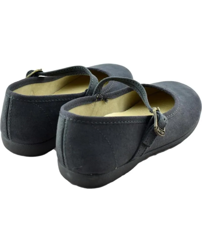 Zapatos BATILAS  de Niño MERCEDES DE SERRATEX CON CIERRE DE HEBI  GRIS