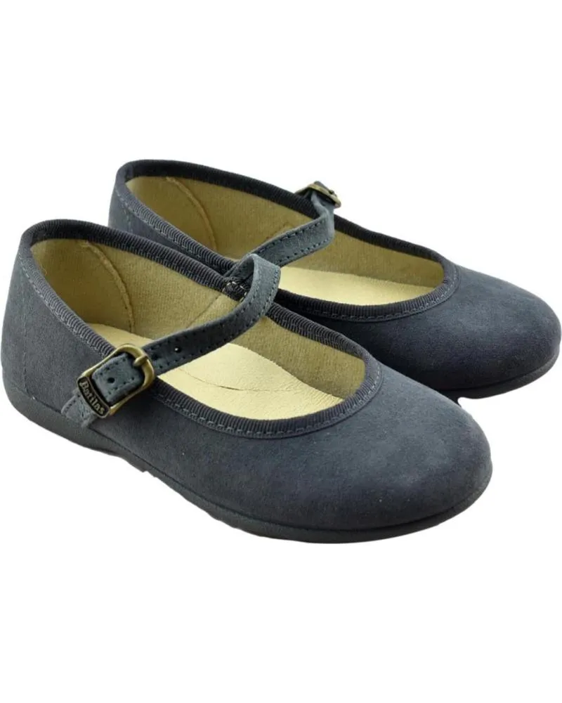 Zapatos BATILAS  de Niño MERCEDES DE SERRATEX CON CIERRE DE HEBI  GRIS
