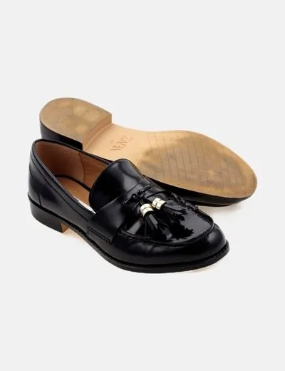 Zara Mocasín negro básico