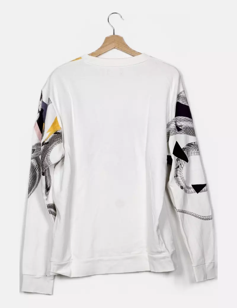 Zara Sudadera casual blanca