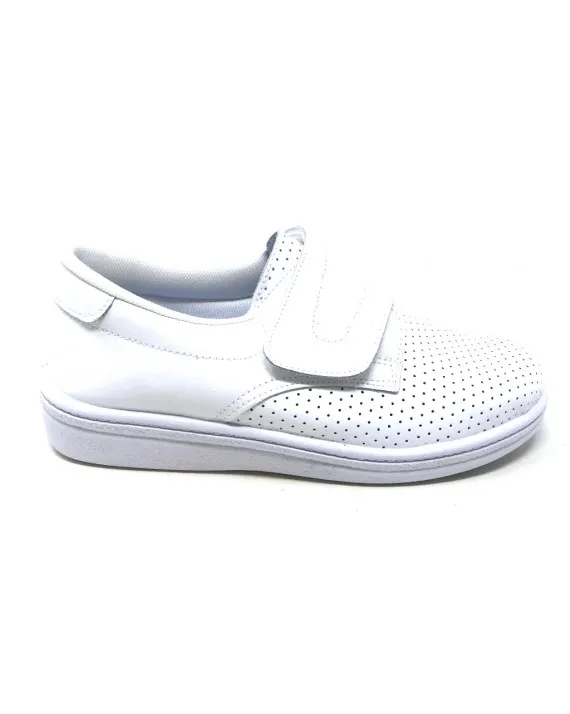 ZUECO CERRADO PICADO VELCRO PIEL CABALLERO PERCLA 293