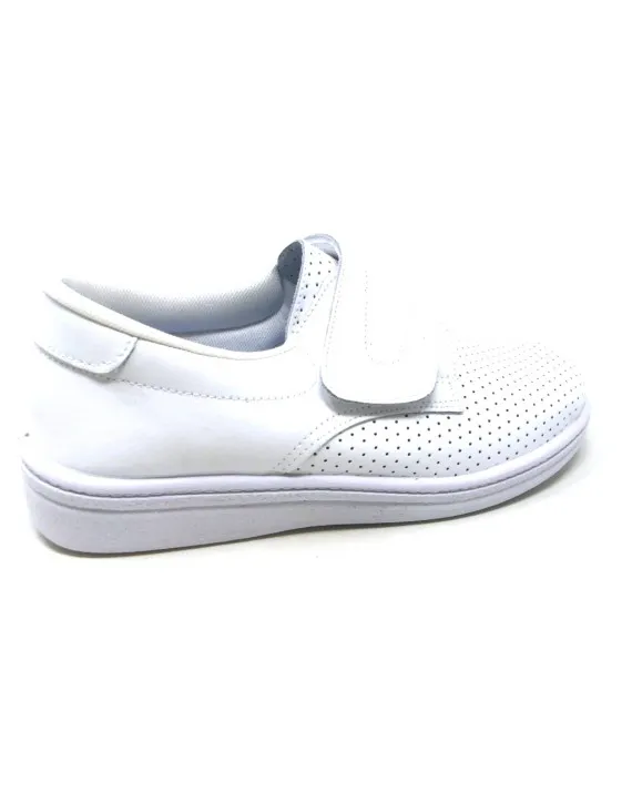 ZUECO CERRADO PICADO VELCRO PIEL CABALLERO PERCLA 293