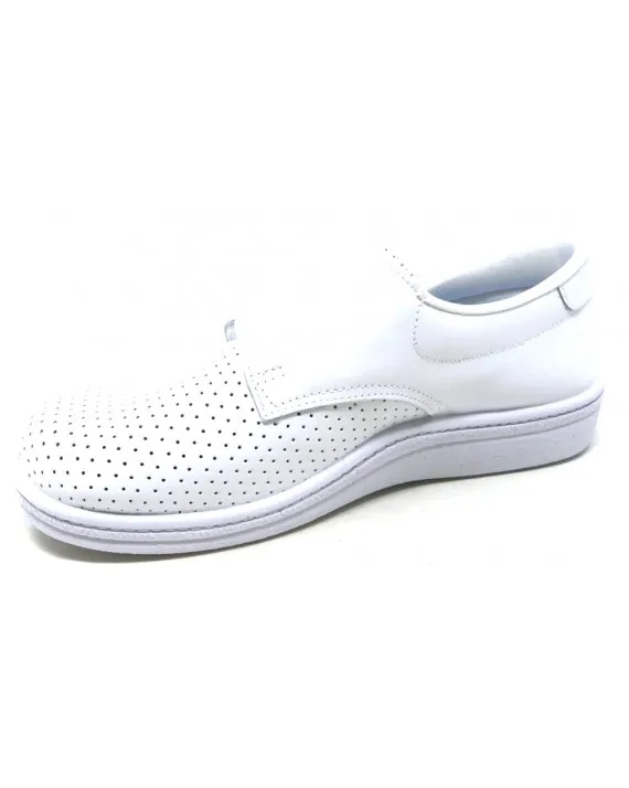ZUECO CERRADO PICADO VELCRO PIEL CABALLERO PERCLA 293